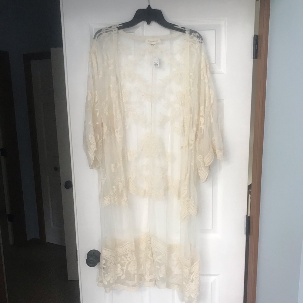 NWT Cream Kimono